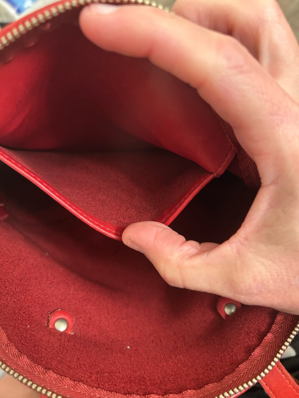 Coach❤️Vintage Red Leather Mini Dome Cha Cha Satchel K8C 9050 1998 - Picture 9 of 16